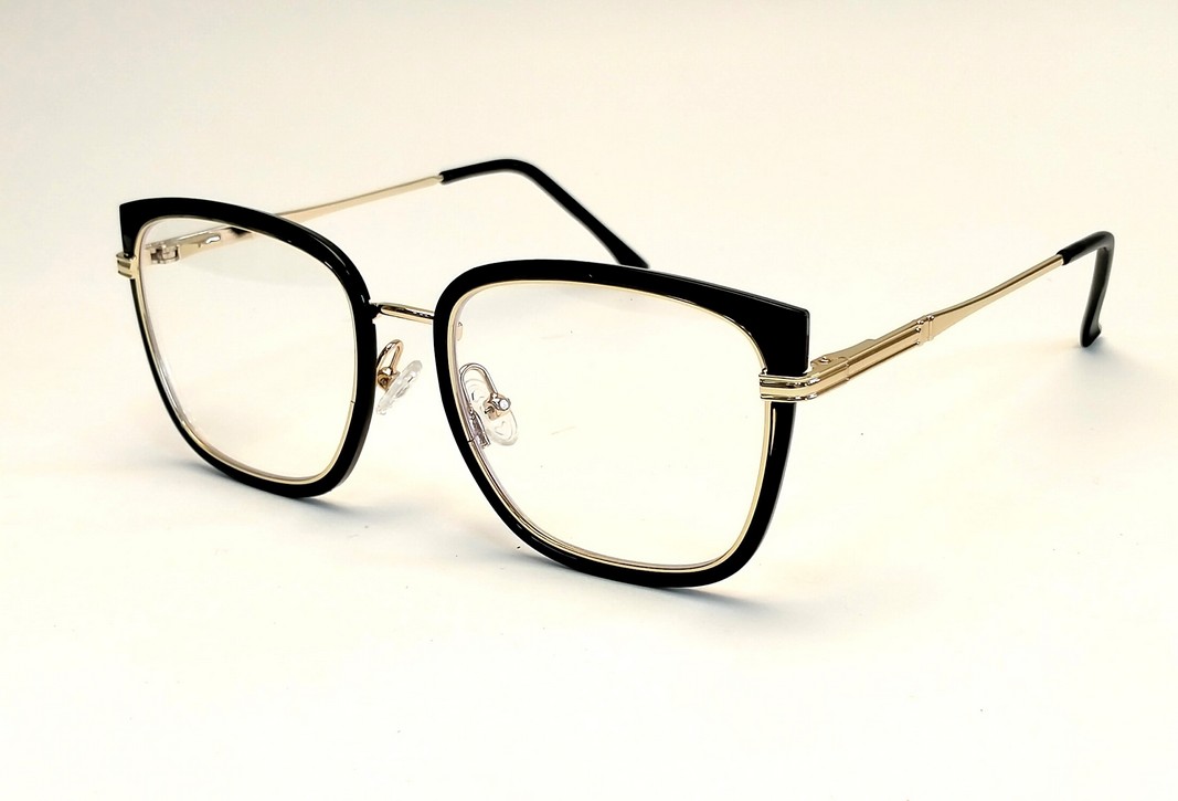 Оправа металлическая ультратонкая женская  Wilibolo TR3053 "GOLD-BLACK "