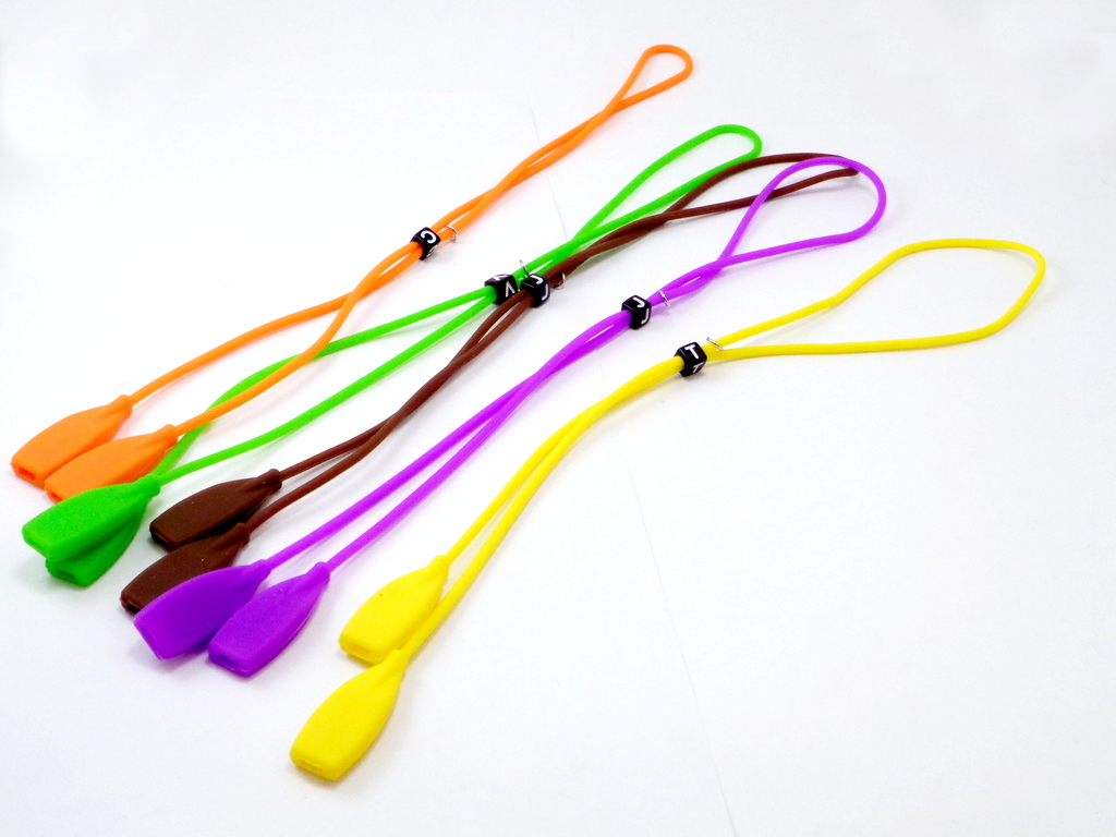 Шнурок-фиксатор для очков силиконовый с ограничителем